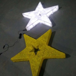 Décorations de Noël d'étoiles à DEL blanc chaud